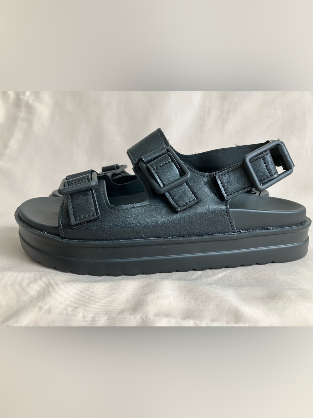 Joe Fresh Platform Fisherman Sandals - Size 7 - Black - NWT - Picture 3 of 8